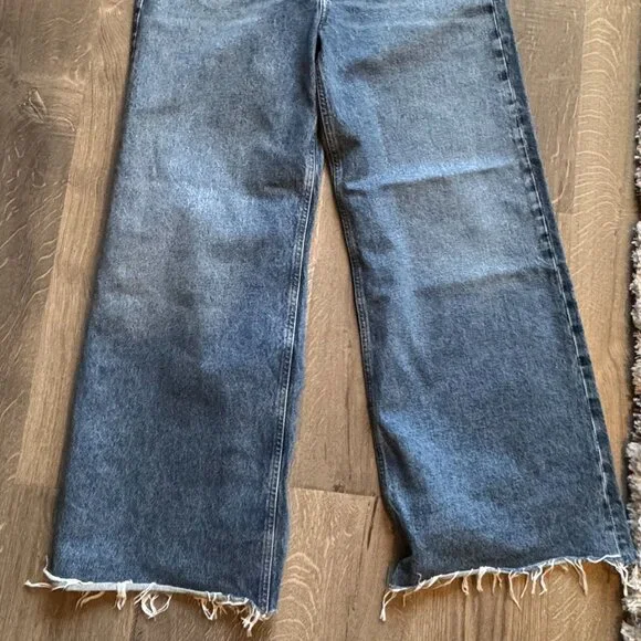 NWT Agolde Dame High Rise Wide Leg Jeans 32 - Picture 4 of 6